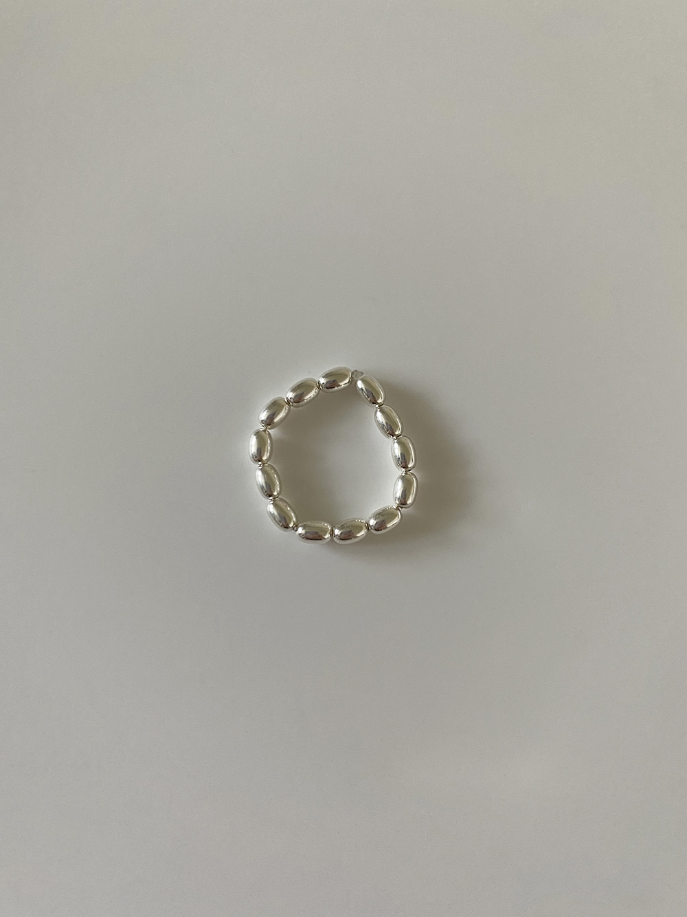 [92.5 silver] bean ring
