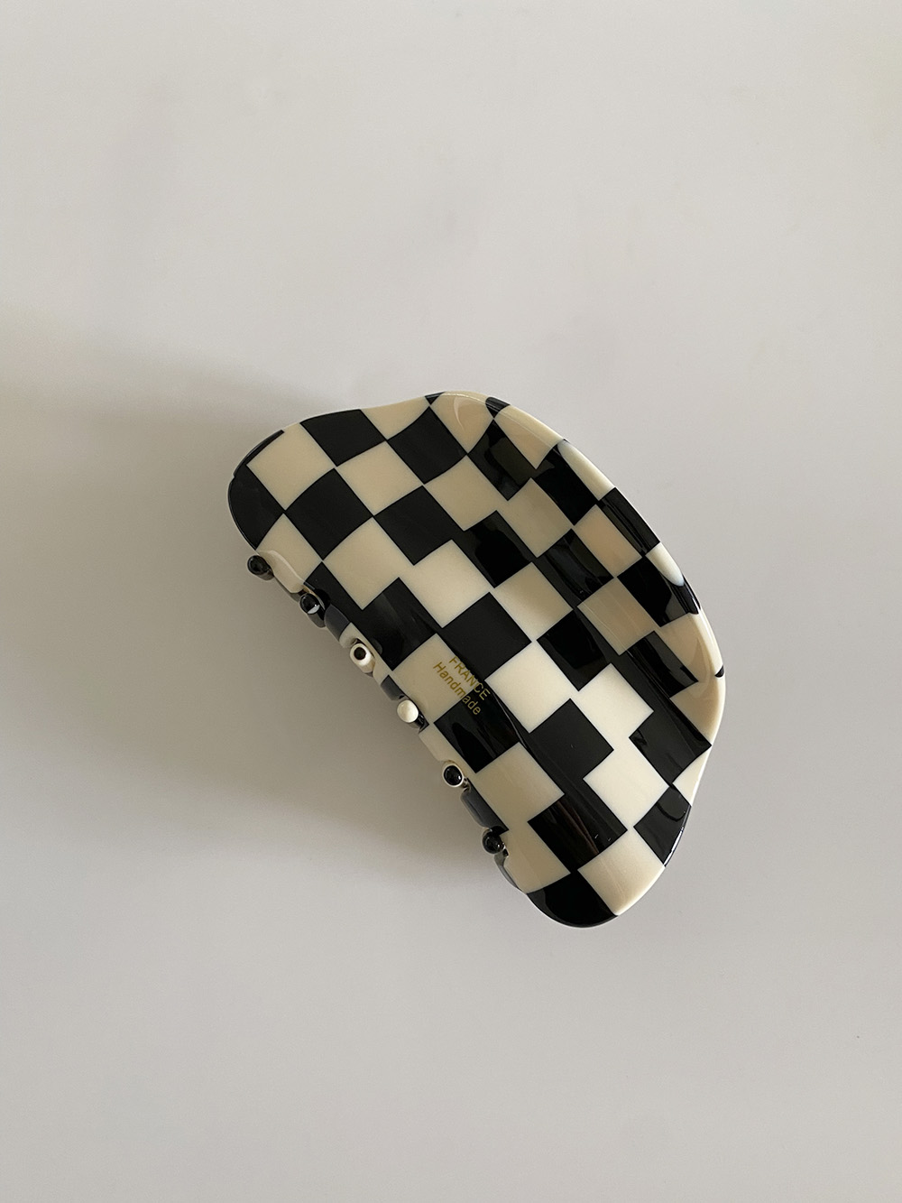 checker board hair-clip