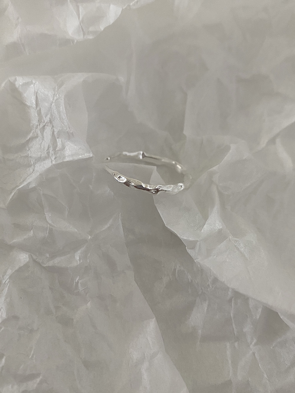 [92.5 silver] crack ring