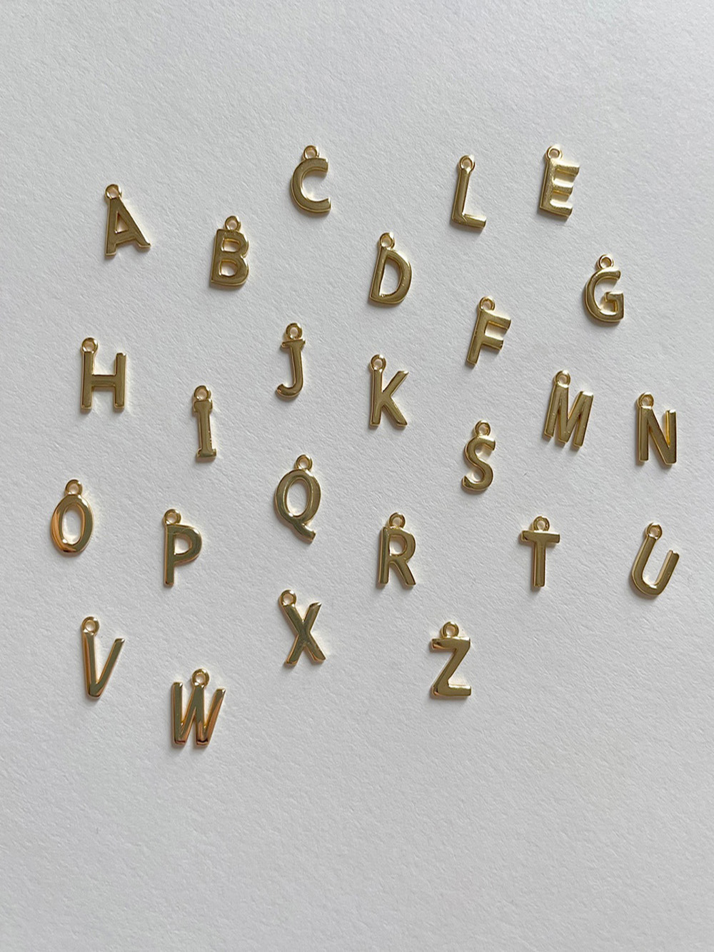[92.5 silver] alphabet charm (Y제외, O링 함께 증정)