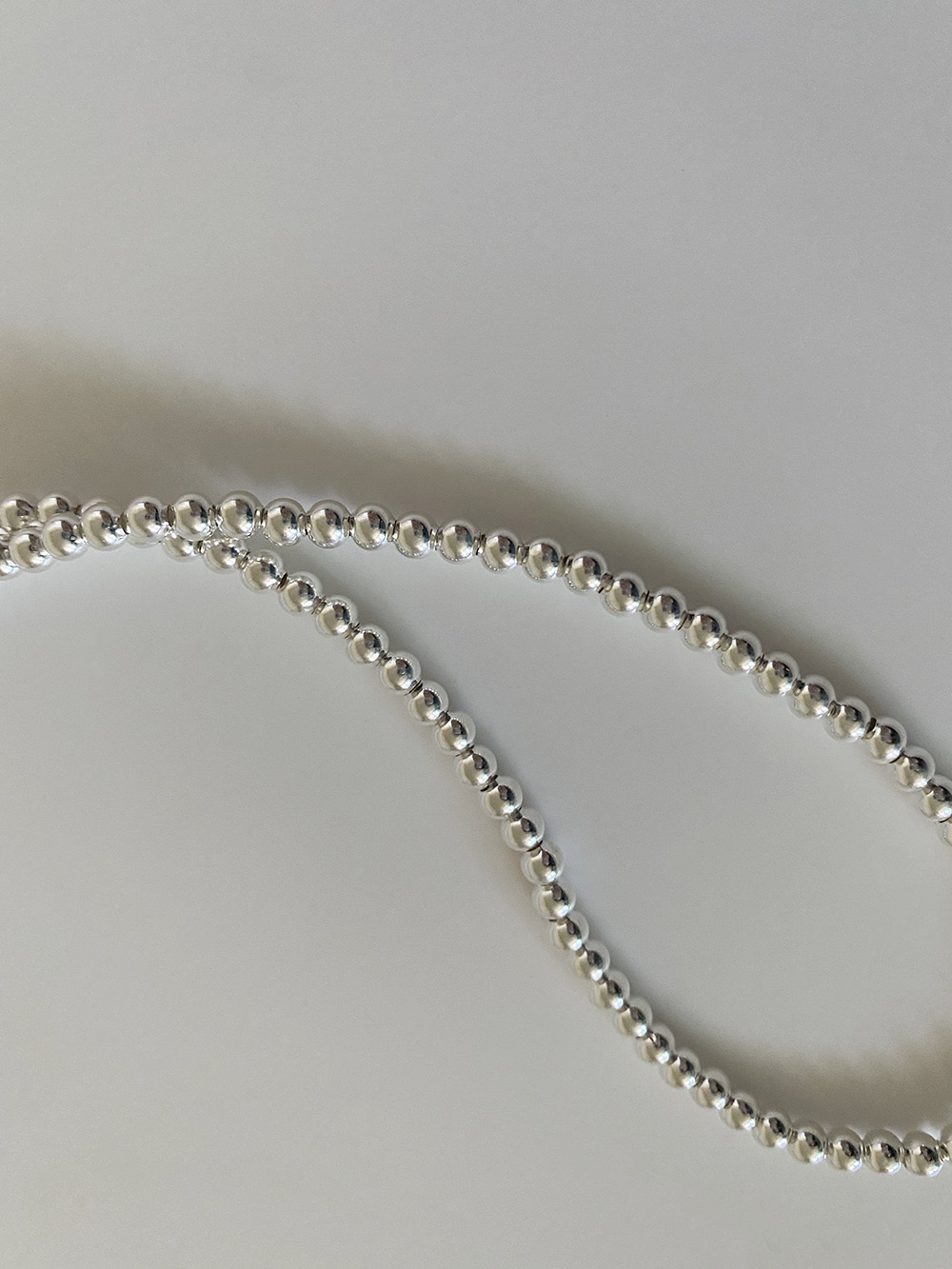 [92.5 silver] silver ball necklace