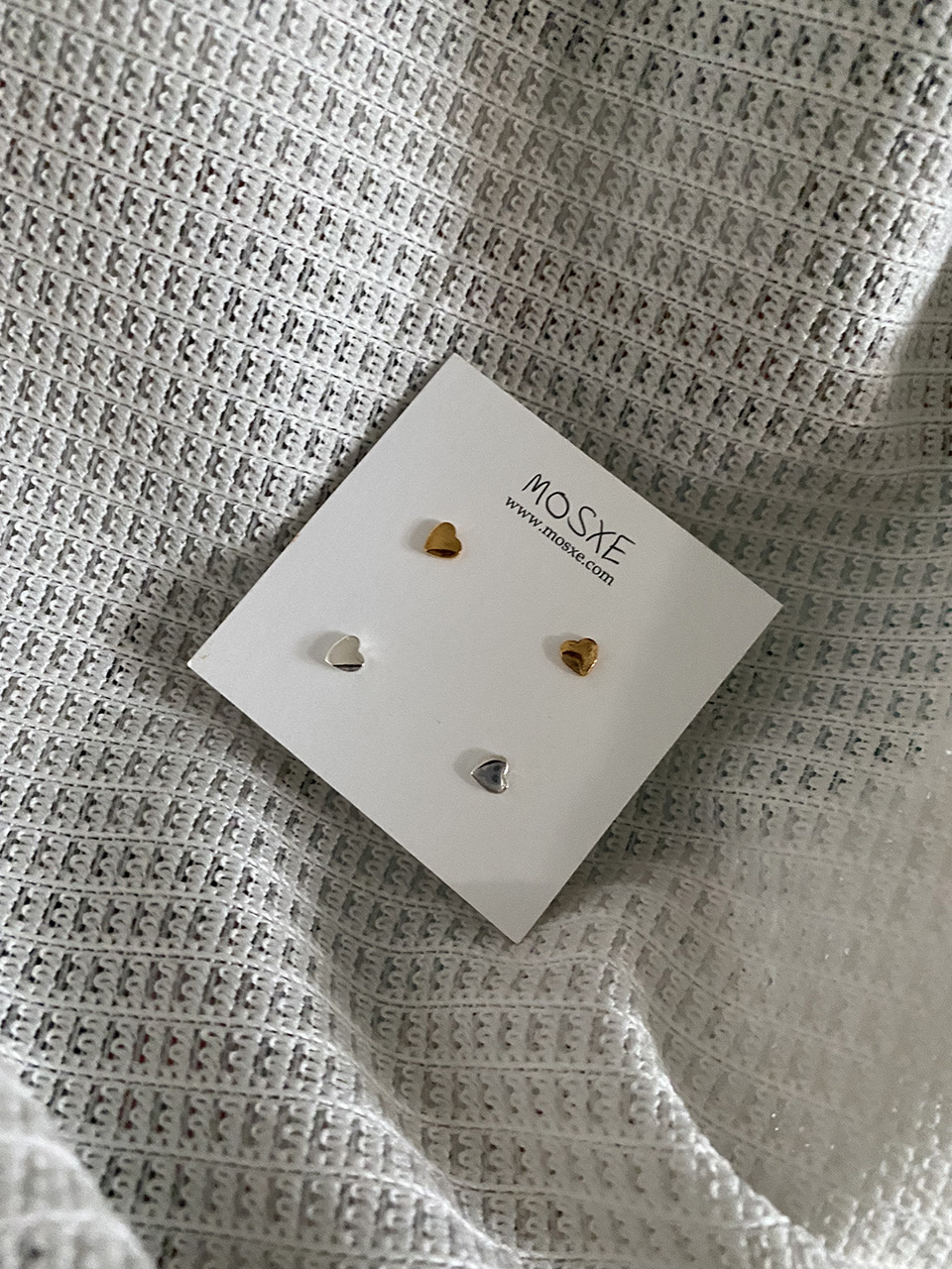 [92.5 silver] small heart earring (2color)