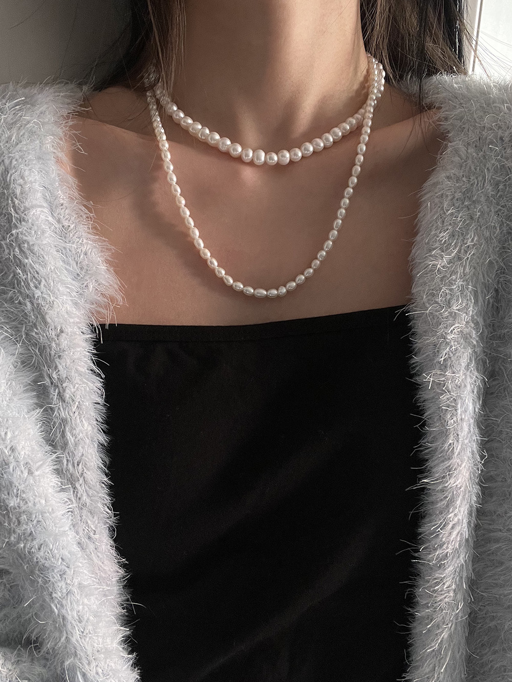 [92.5 silver] pearl necklace series (3type)