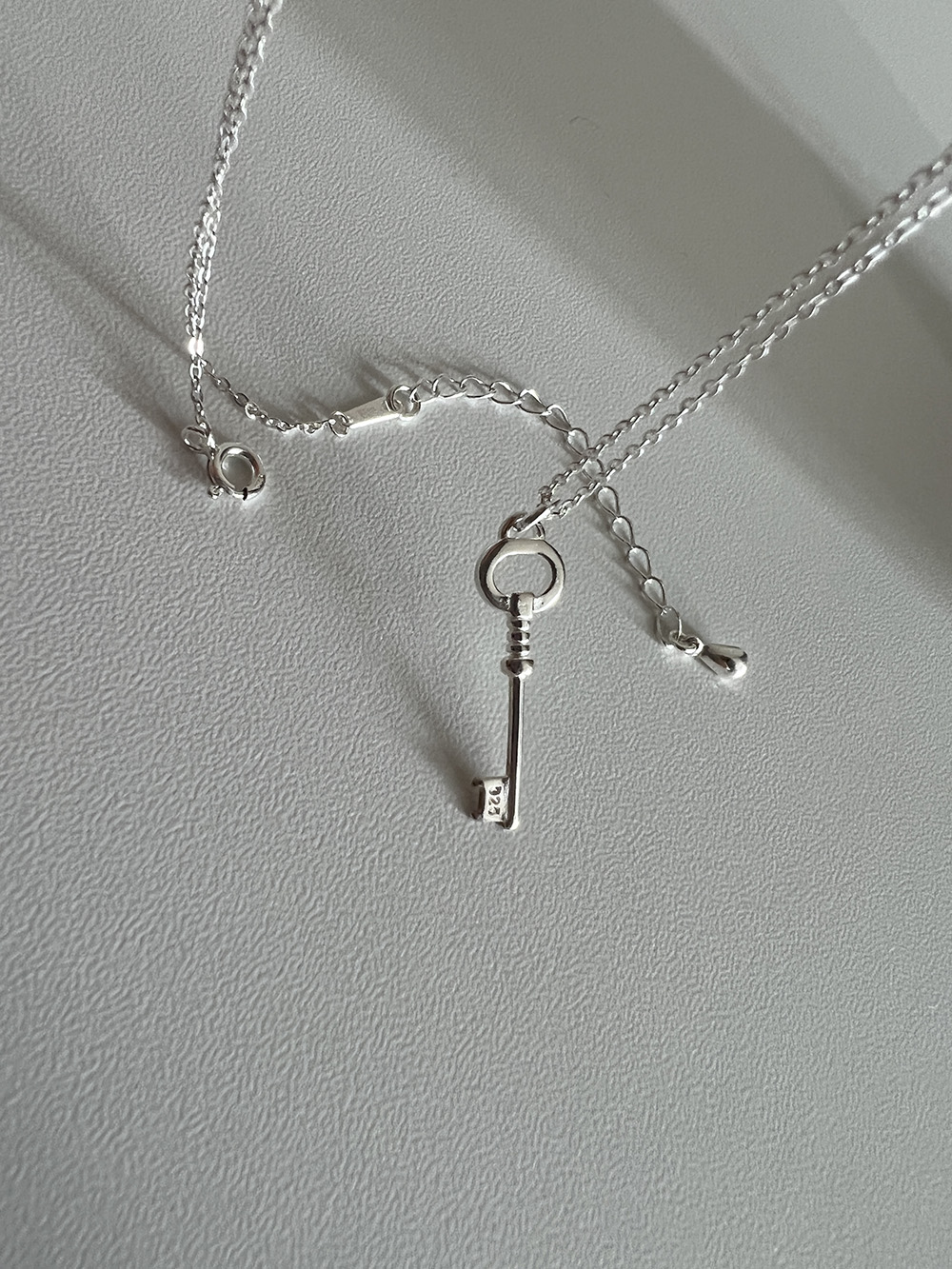 [92.5 silver] antique key necklace