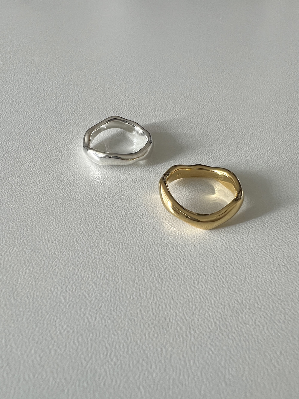 [92.5 silver] rough ring (2color)