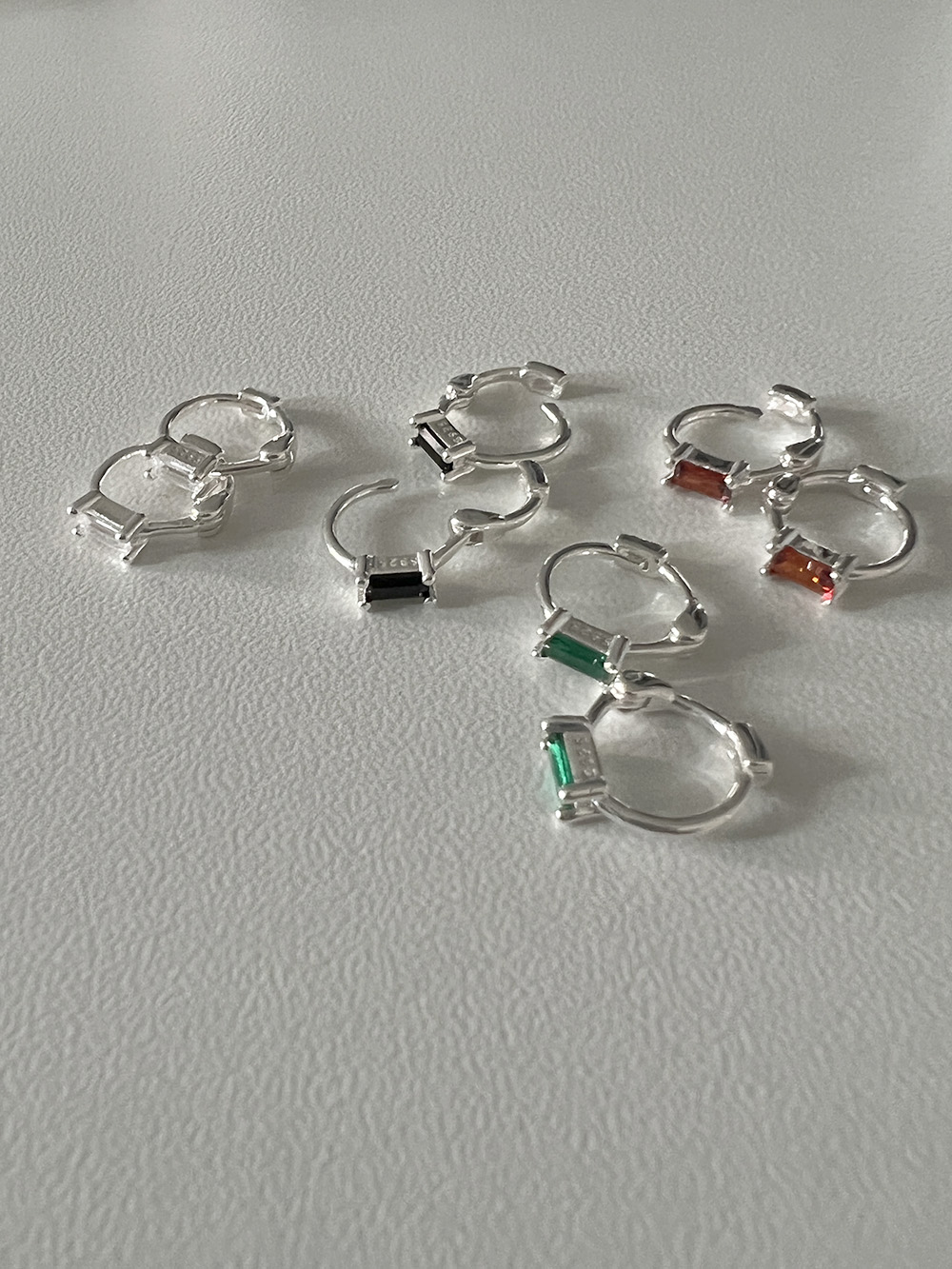 [92.5 silver]mini crystal earring (4color)