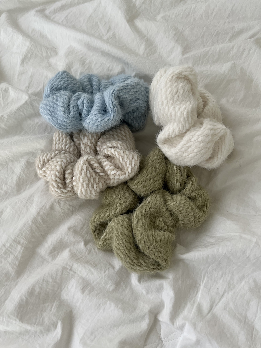 tweed scrunchie (4color)