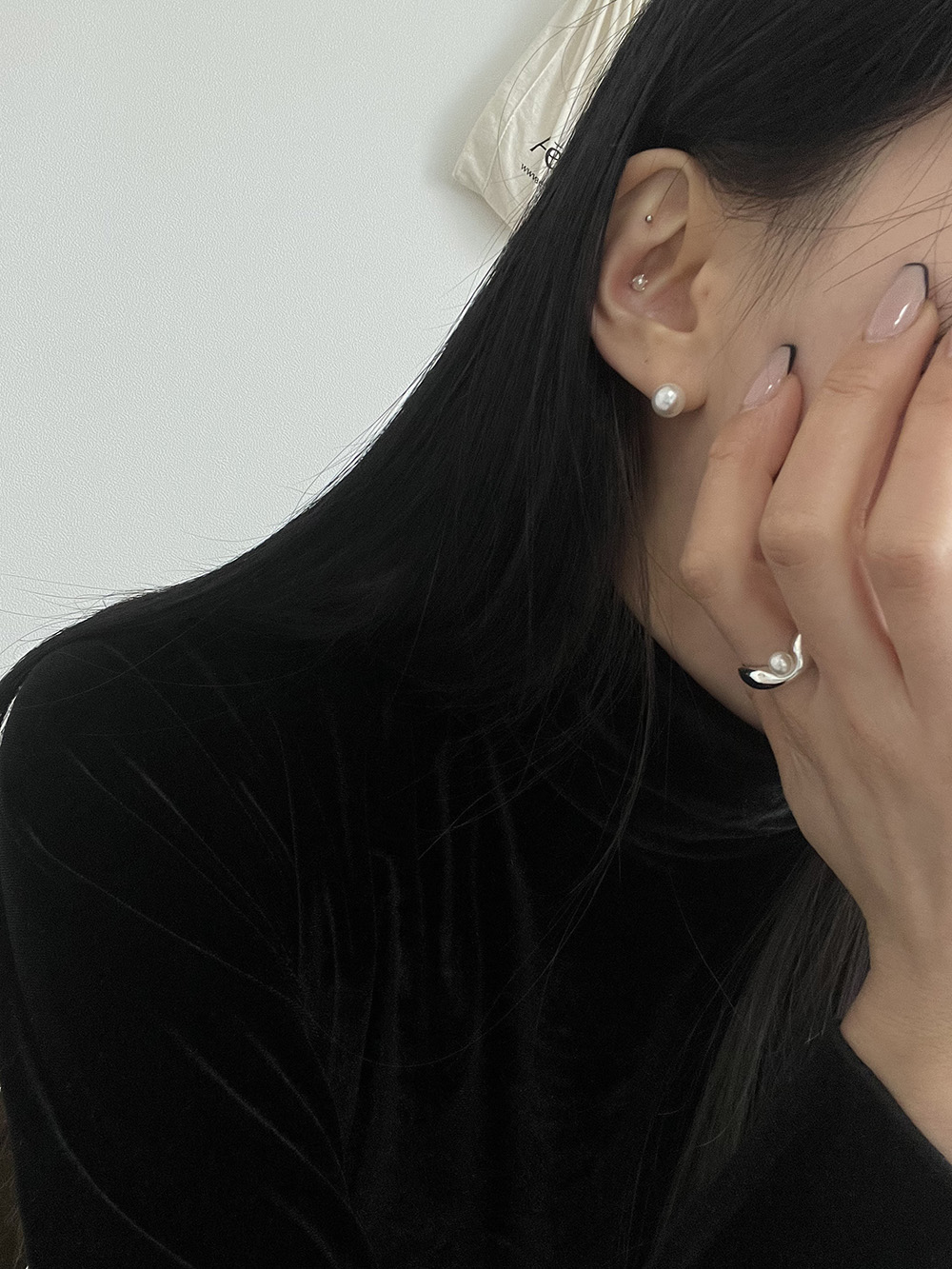 [92.5 silver] swarovski pearl earring (3size)
