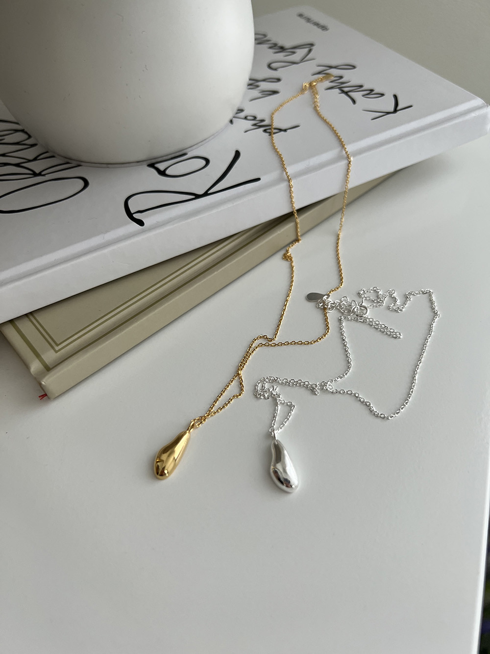 [92.5 silver] ink necklace (2color)