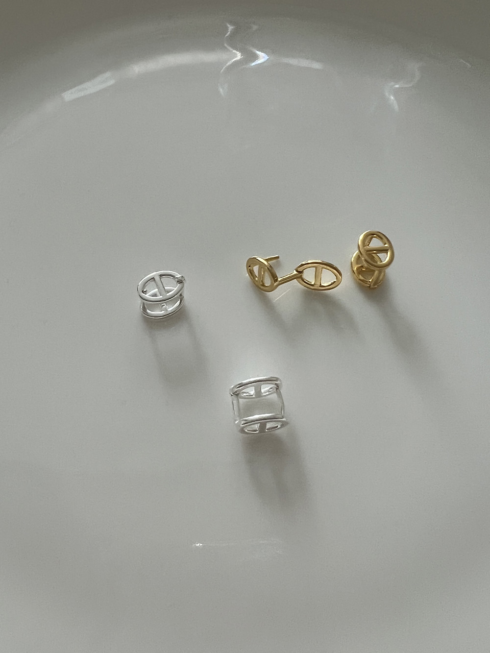[92.5 silver] C earring (2color)