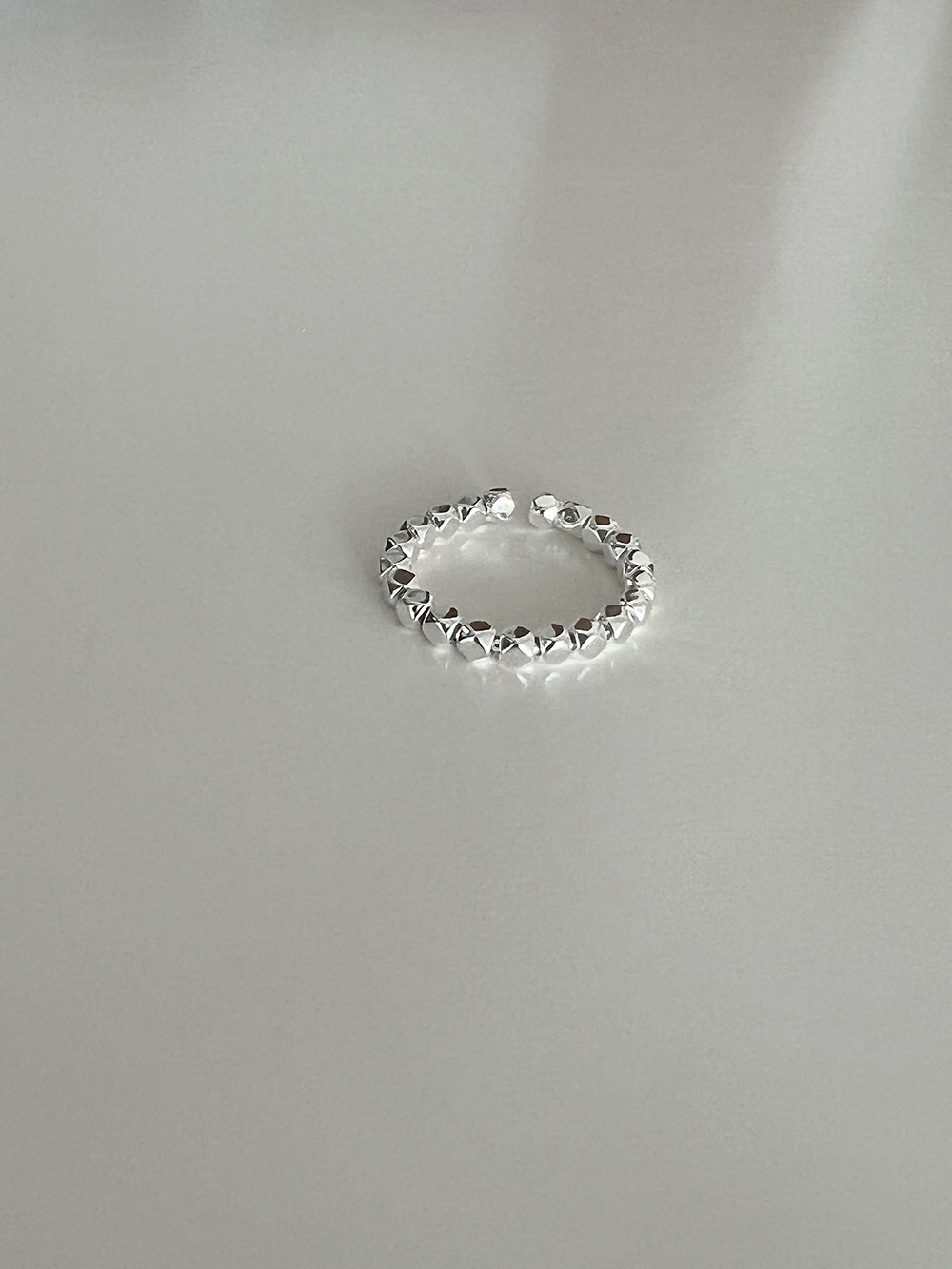 [92.5 silver] small pebble ring