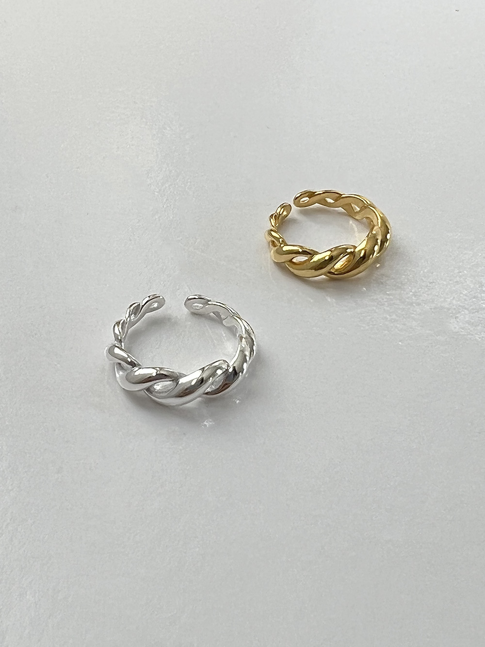 [92.5 silver] Twist ring (2color)