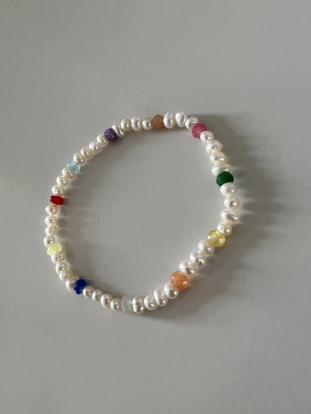 Rainbow pearl bracelet