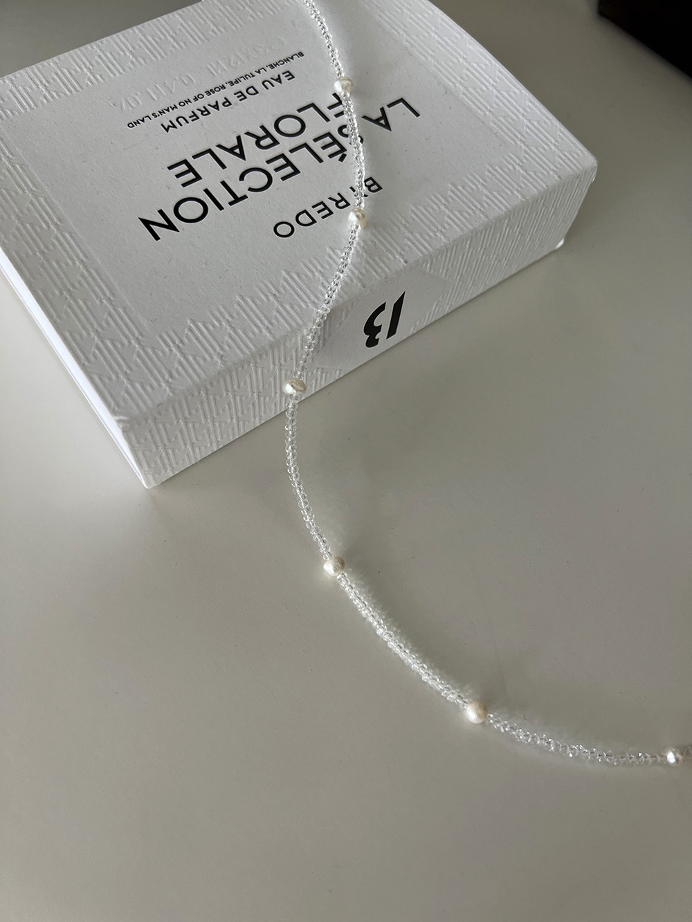 [92.5 silver] Daily glass necklace