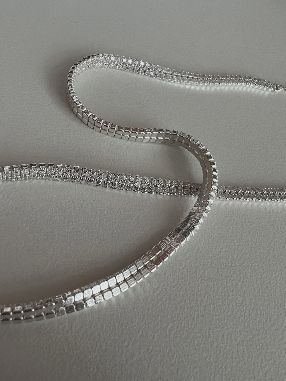 [92.5 silver] Glitter necklace