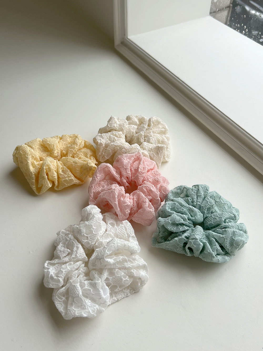 Clover hair scrunchie (5color)
