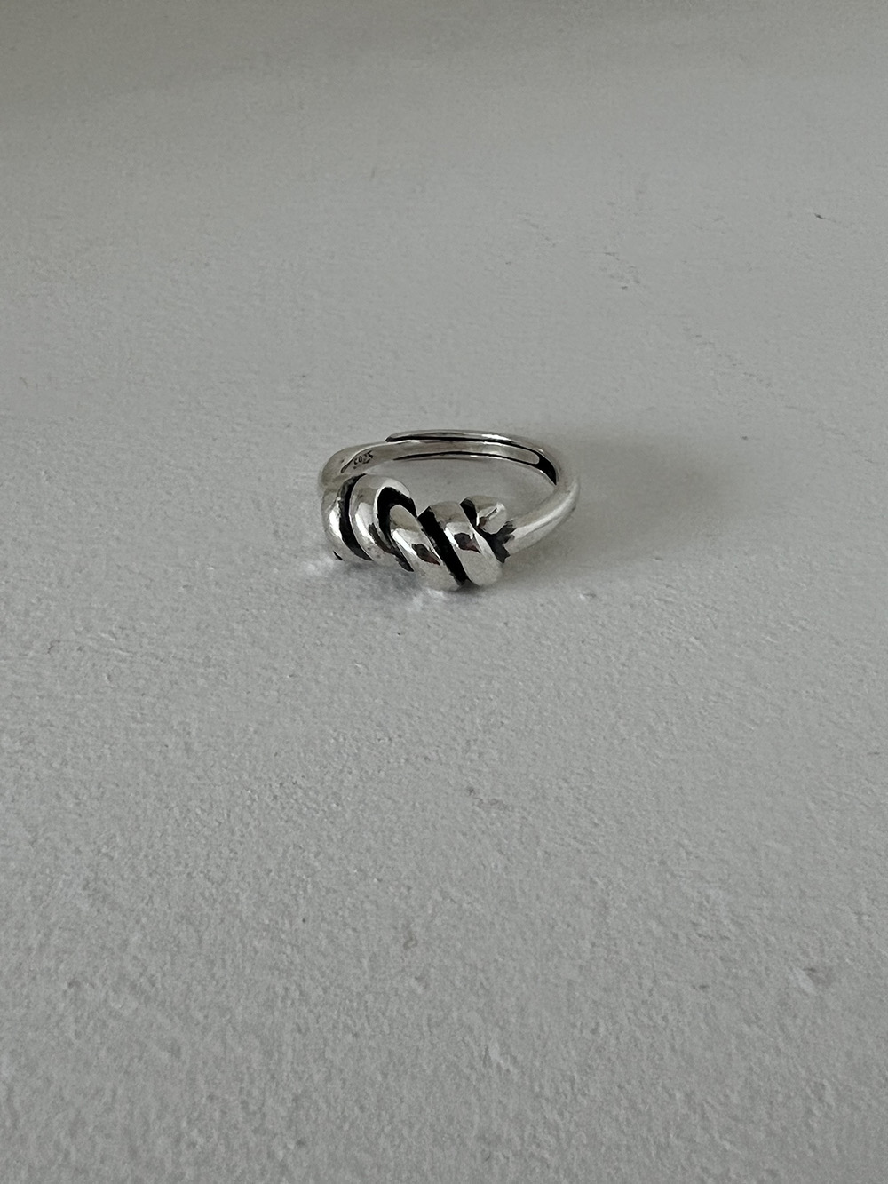 [92.5 silver] Twist knot ring