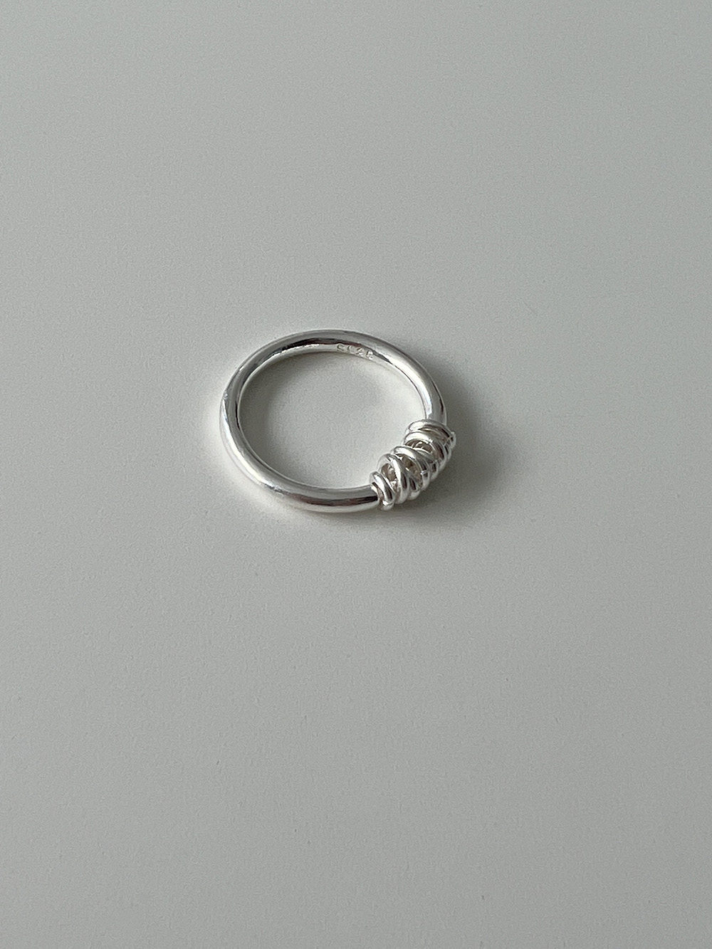 [92.5 silver] Coil ring (One size)