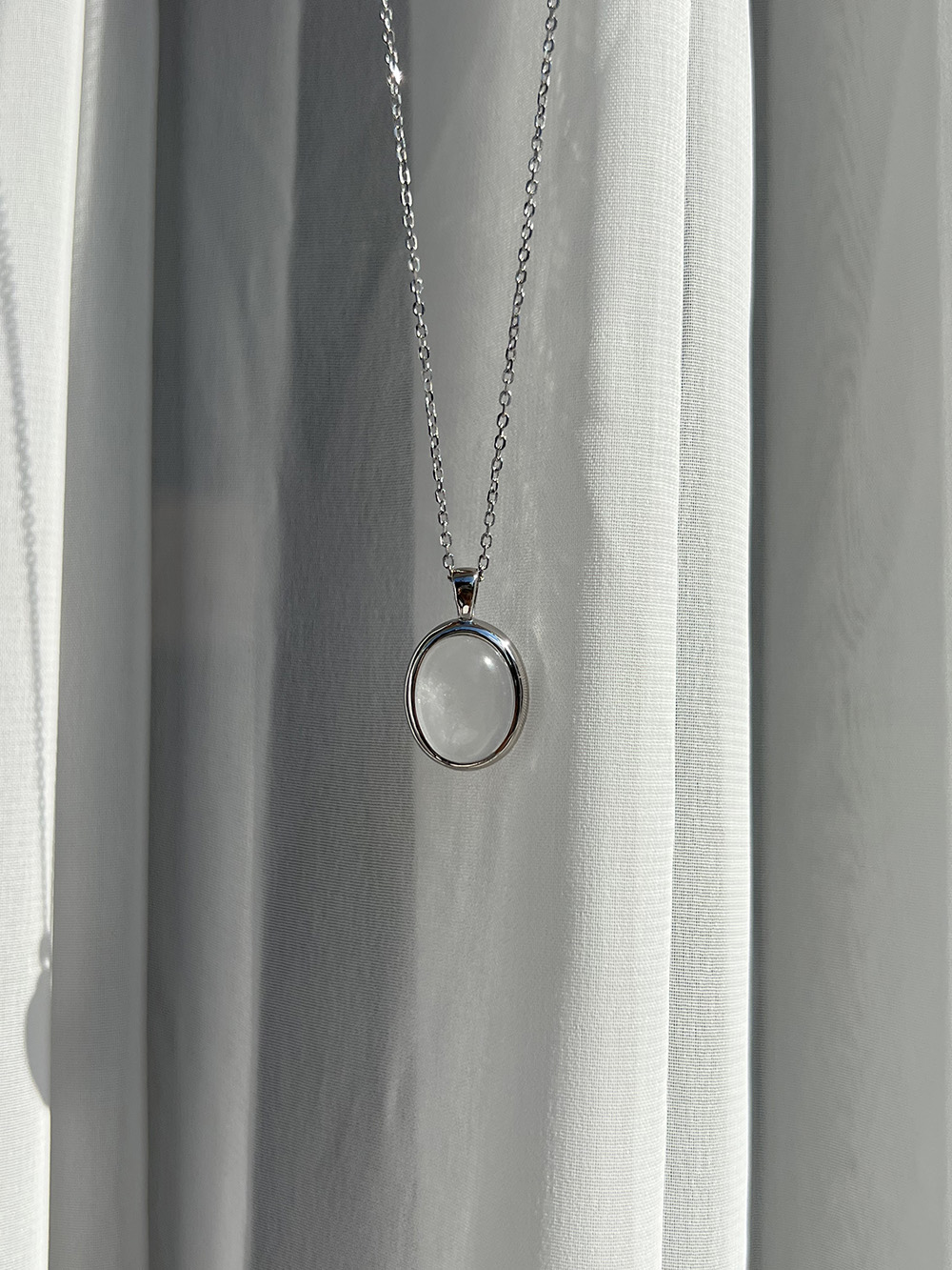 [92.5 silver] Moonstone necklace