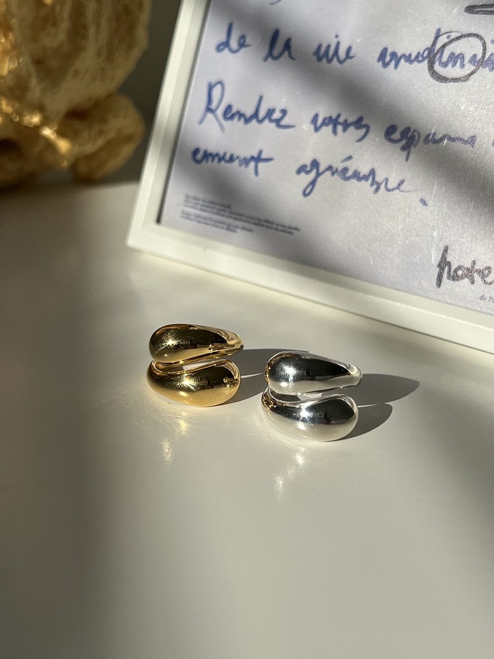[92.5 silver] Hourglass ring (2color)