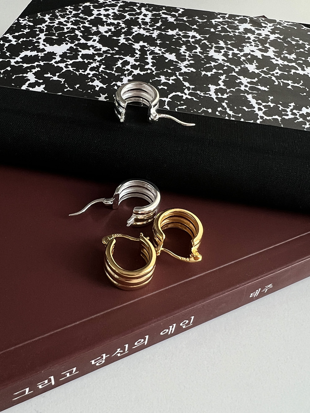 [92.5 silver] Mini hoop earring (2color)
