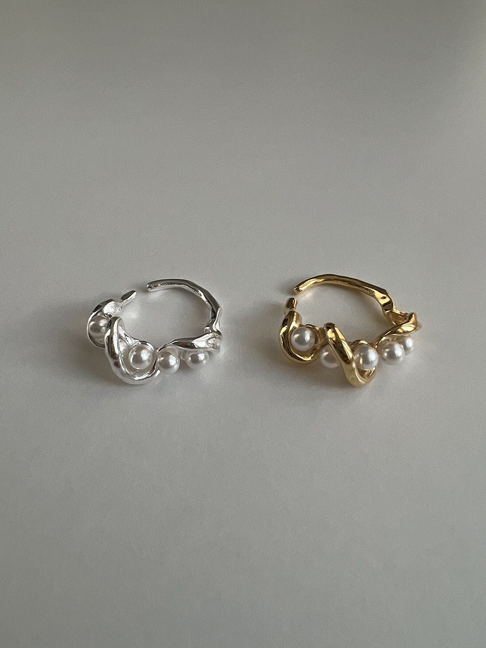 [92.5 silver] Dazzilng pearl ring (2color)