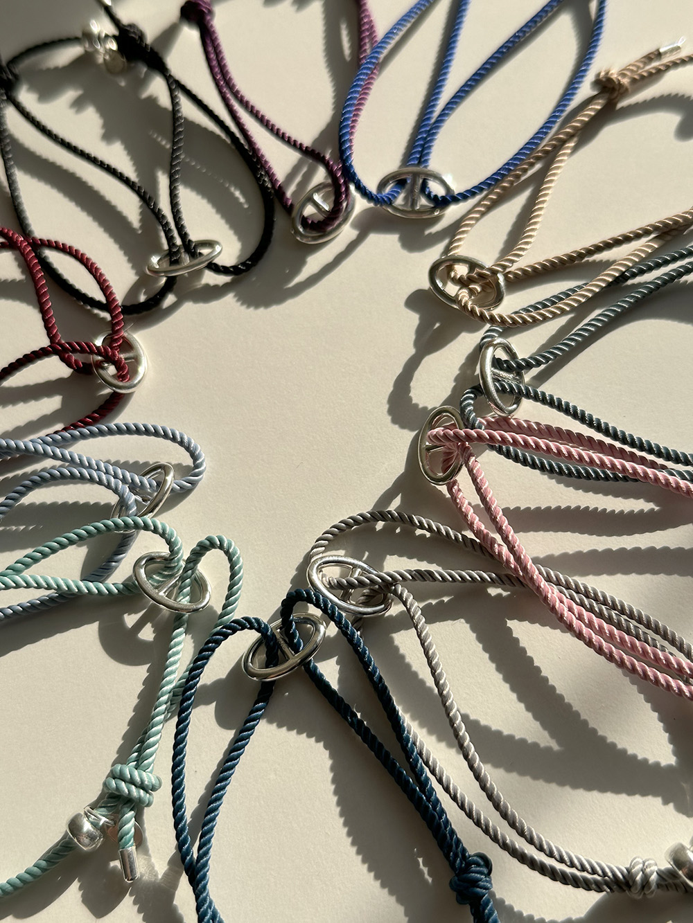 [made/925silver] Rope string bracelet (11color)