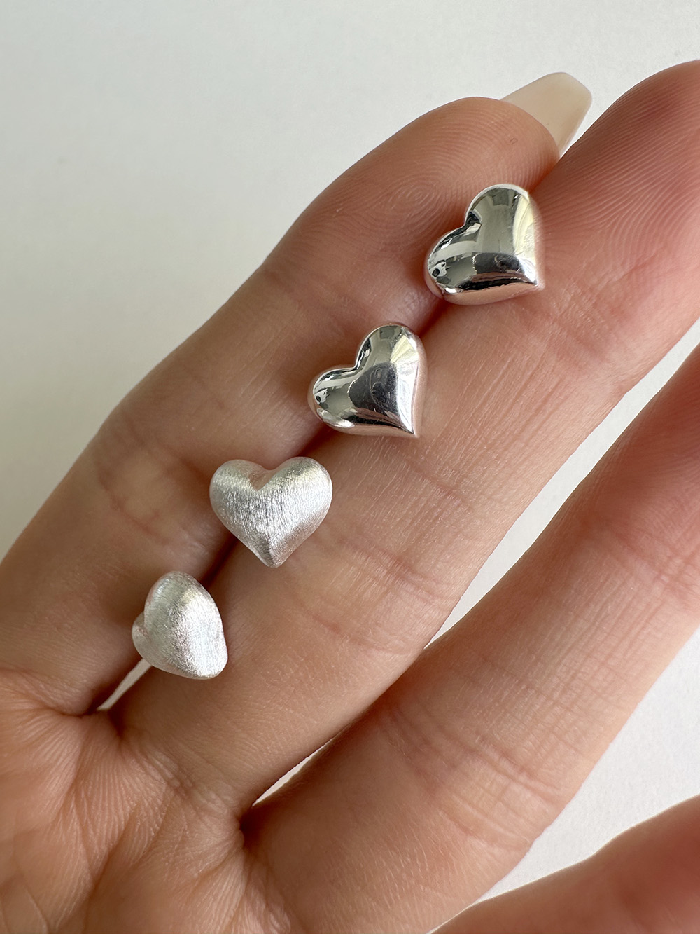 [92.5silver] Pop heart earring (2type)