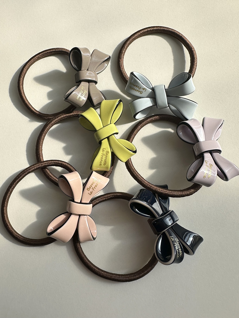 Two tone ribbon hair tie (5color)