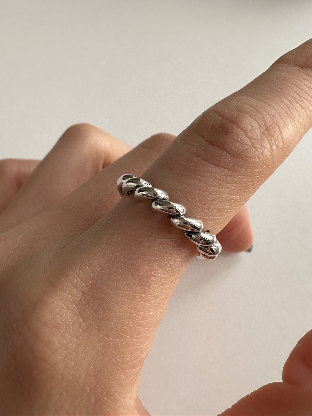 [92.5silver] Drill ring