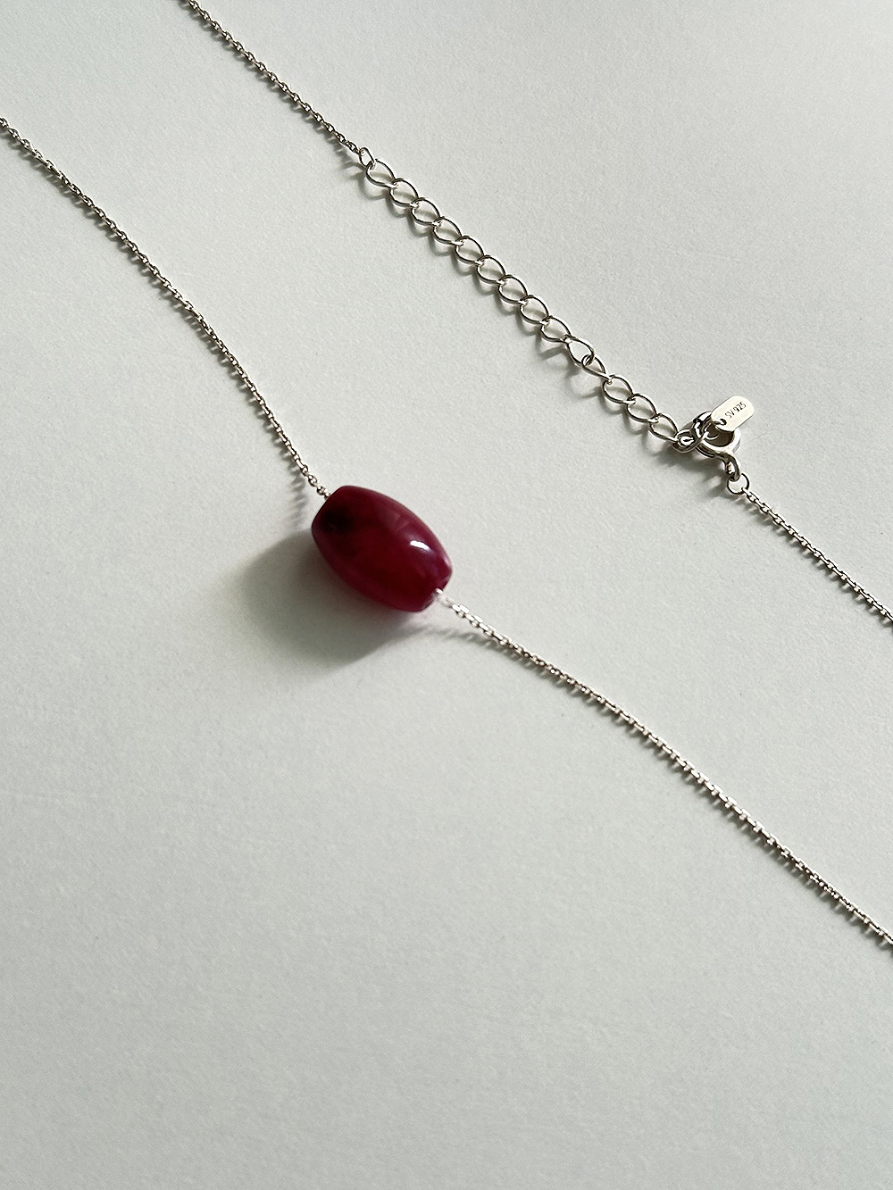 [925silver] Jelly bean necklace