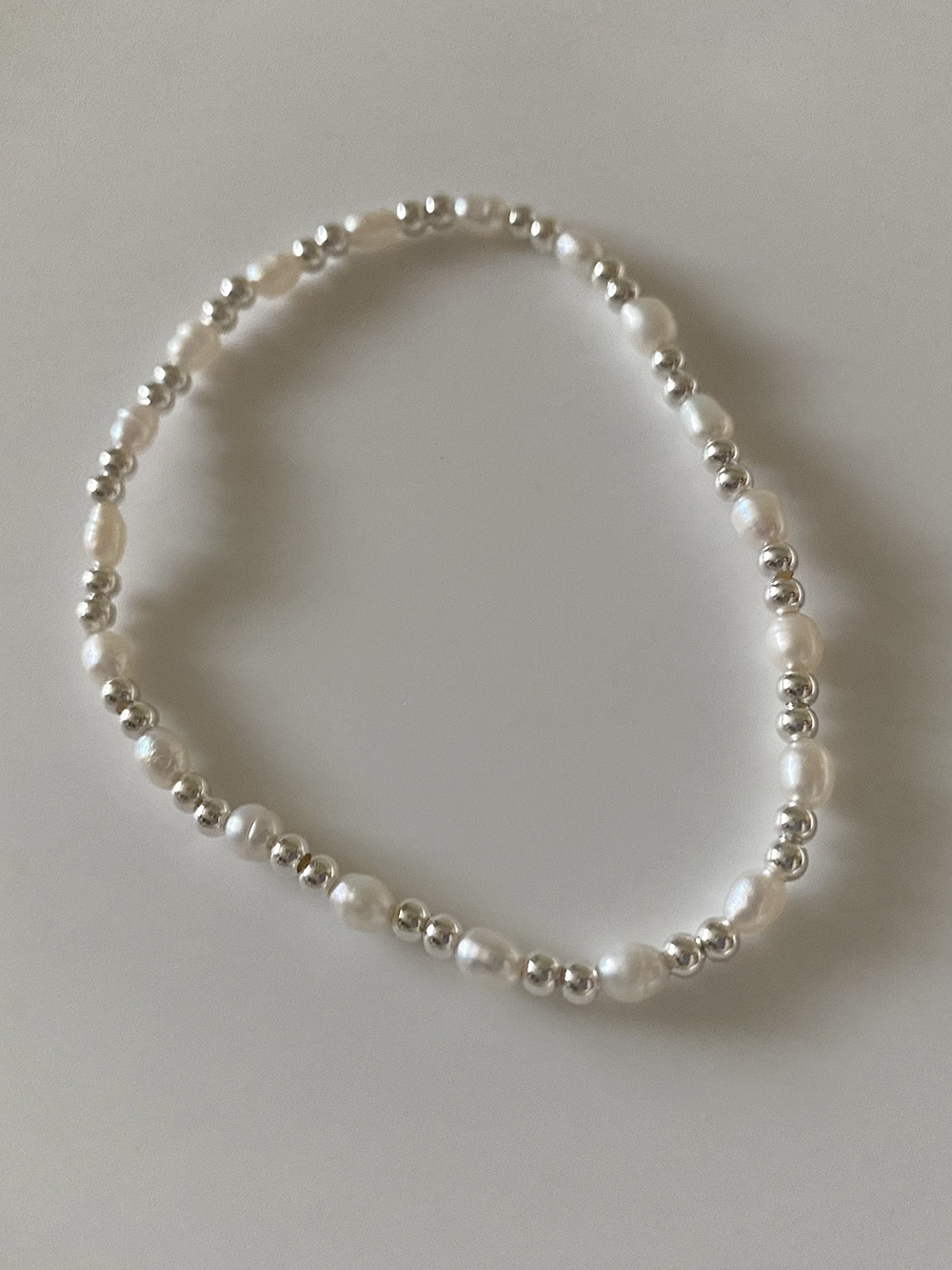 [92.5 silver] pearl beads bracelet