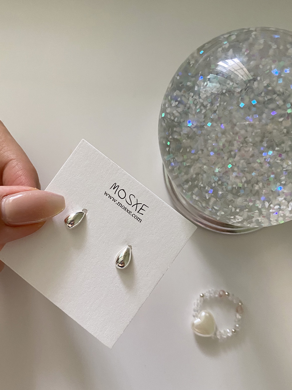 [92.5 silver] drop earring