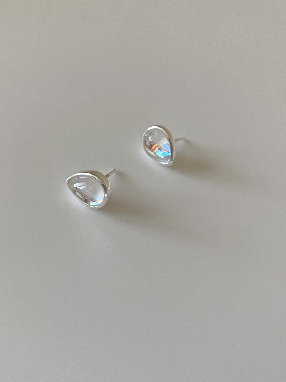 [92.5 silver] opal tears earring