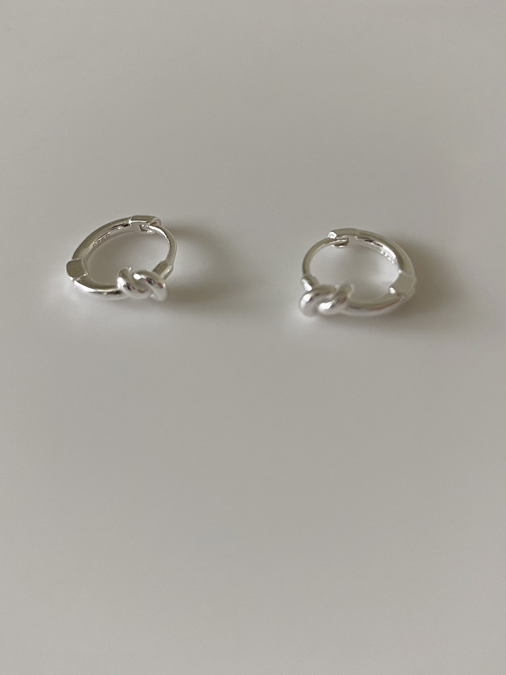 [92.5 silver] knot one touch mini earring