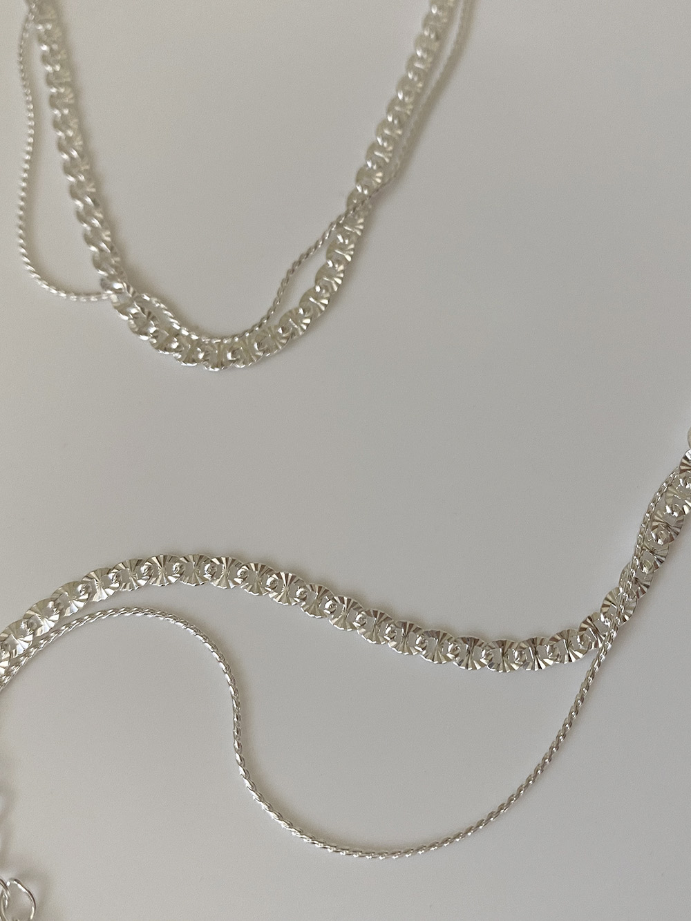 [92.5 silver] double layer necklace