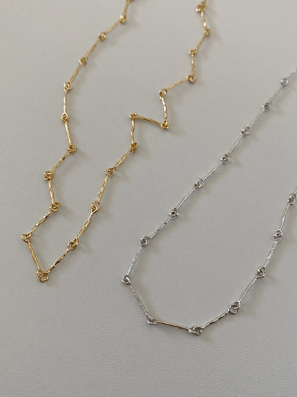 [92.5 silver] vintage chain necklace (2color)