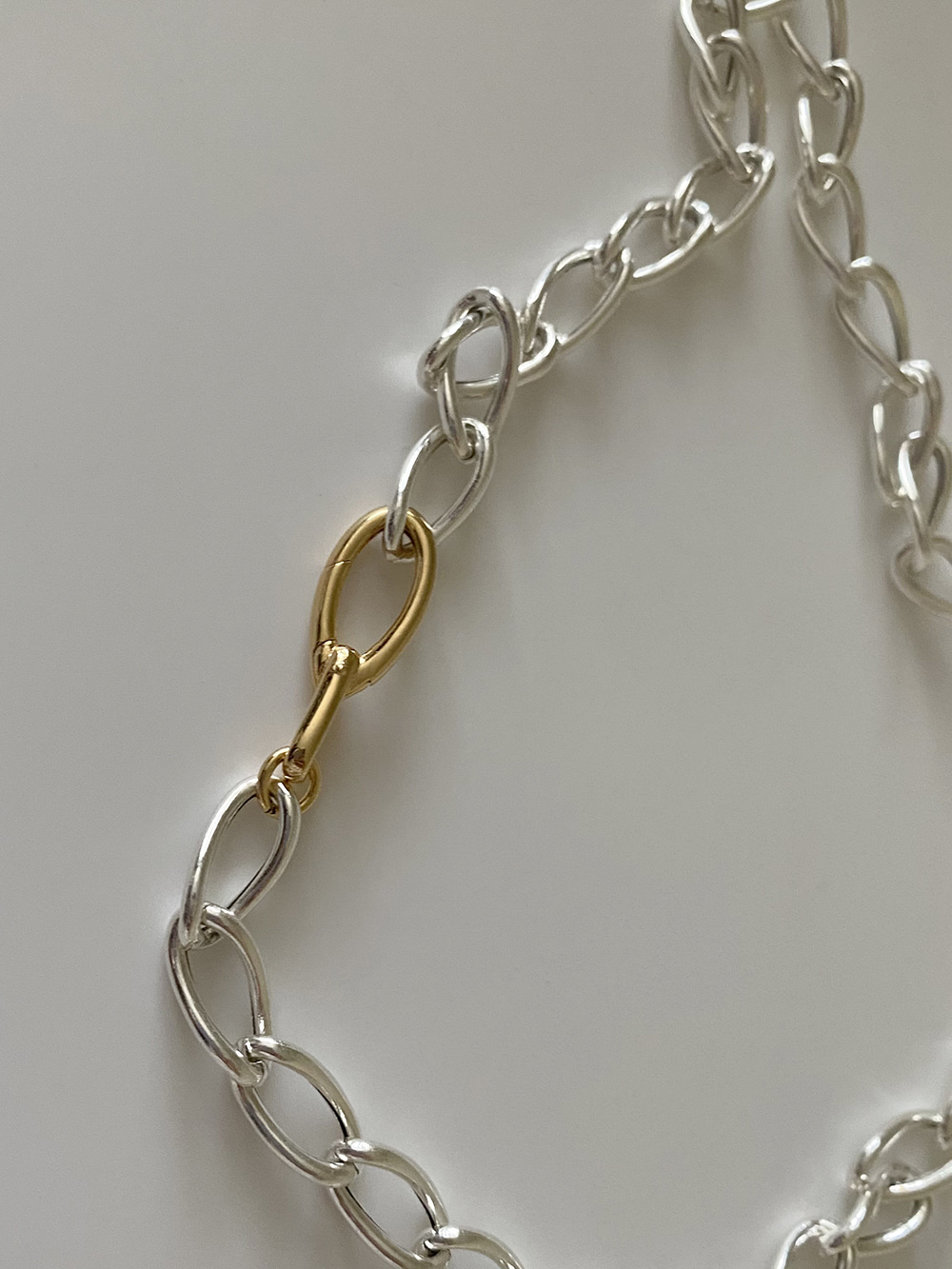 [92.5 silver] combie bold chain necklace