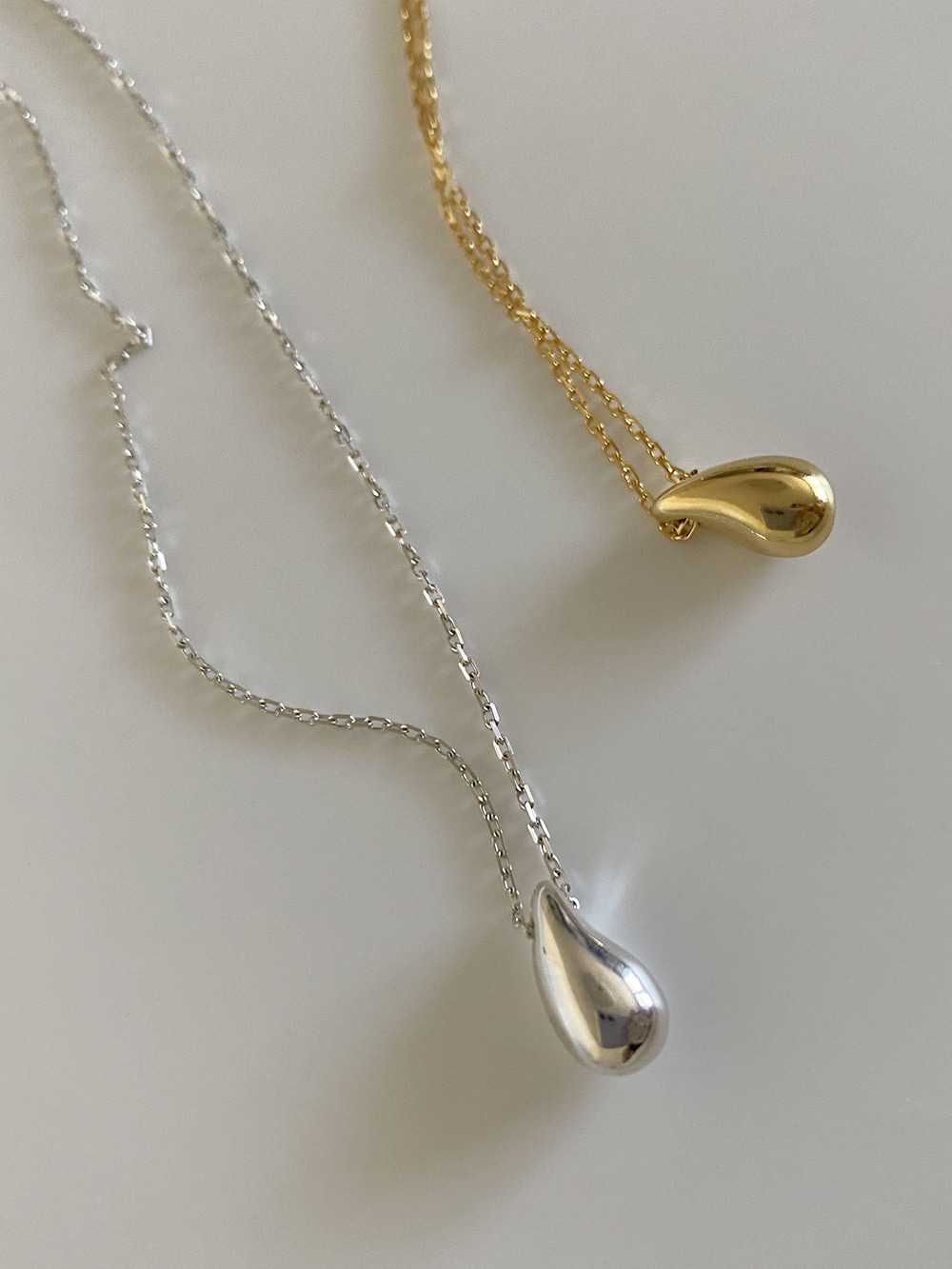 [92.5 silver] drop necklace (gold)