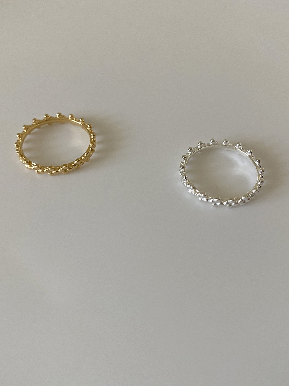 [92.5 silver] dot ziazag ring (2color)
