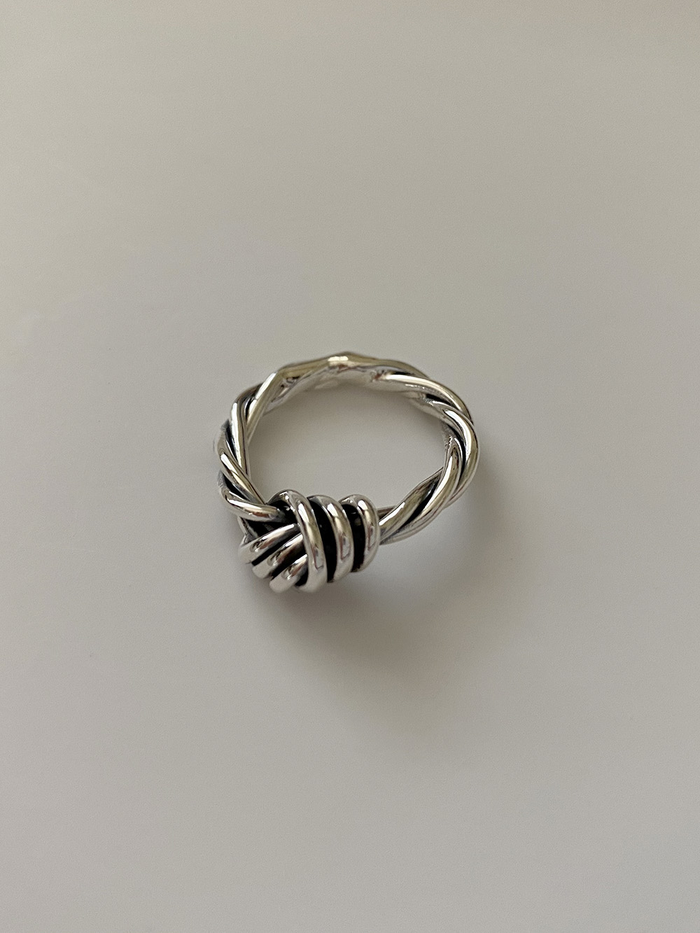[92.5 silver] kink ring
