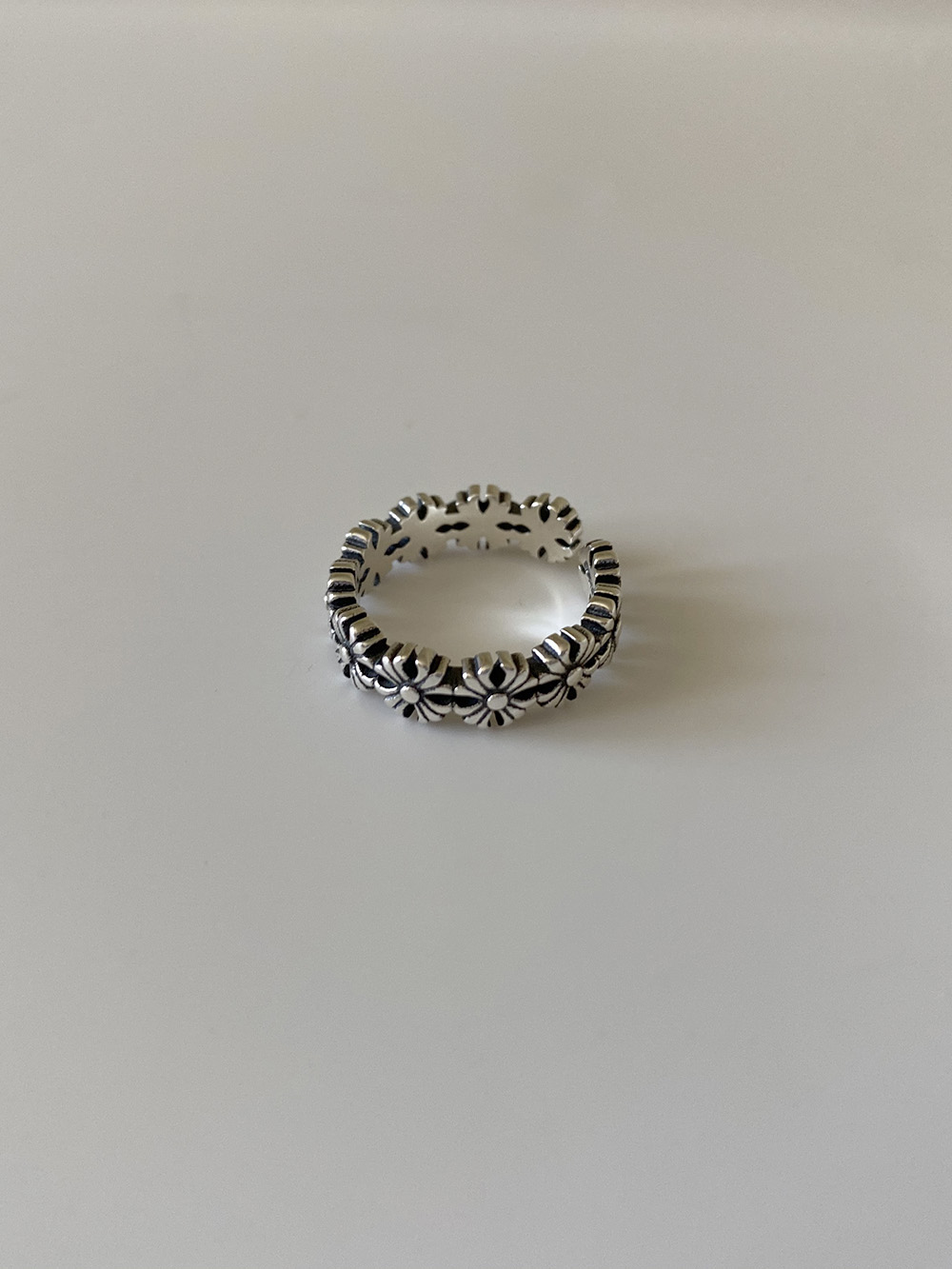 [92.5 silver] antique flower ring