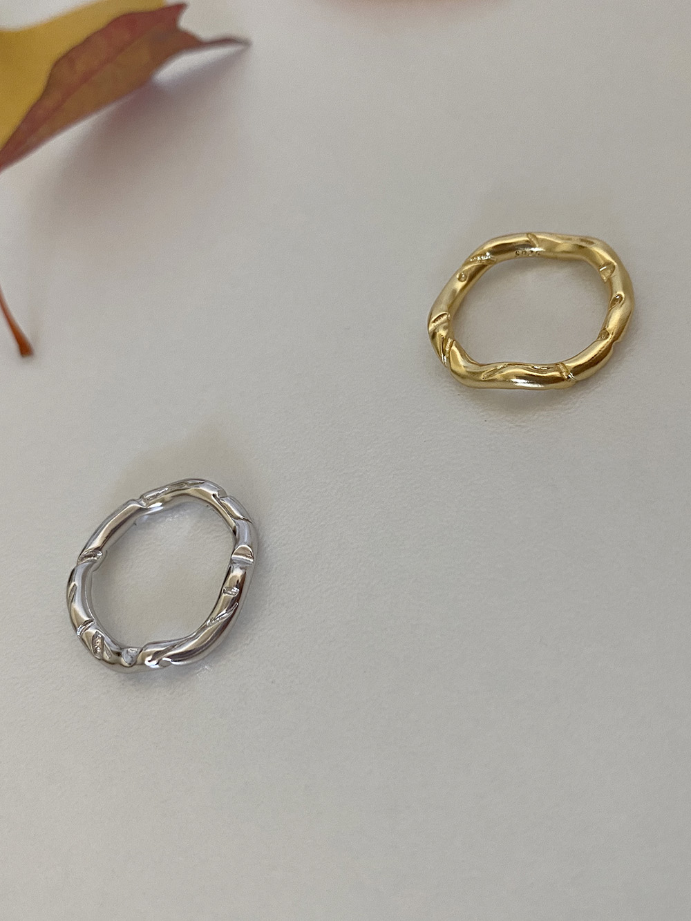 [92.5 silver] irregular ring (2color)