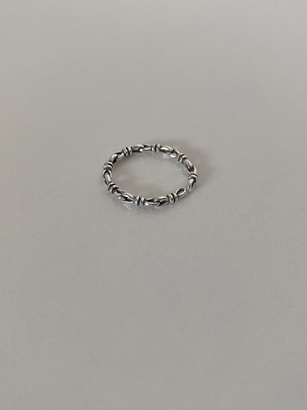 [92.5 silver] antique link ring