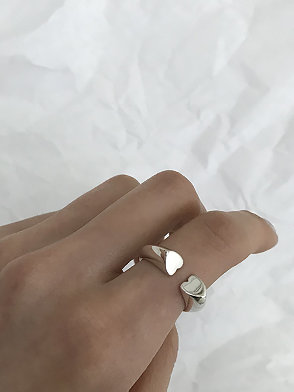 [92.5 silver] heart ring