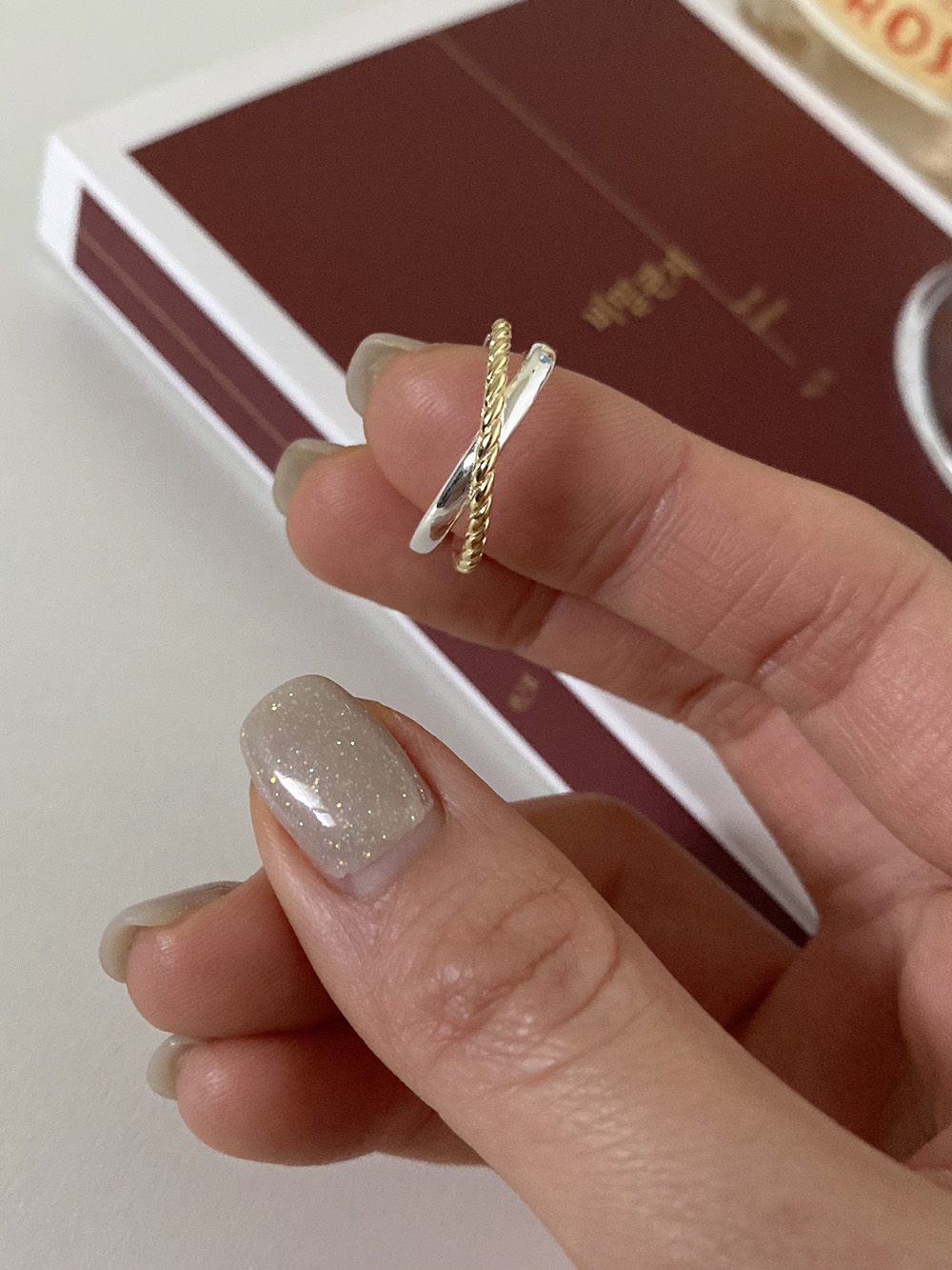 [92.5 silver] X combie ring