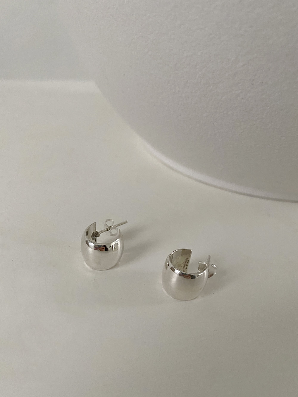 [92.5 silver] plat hall earring