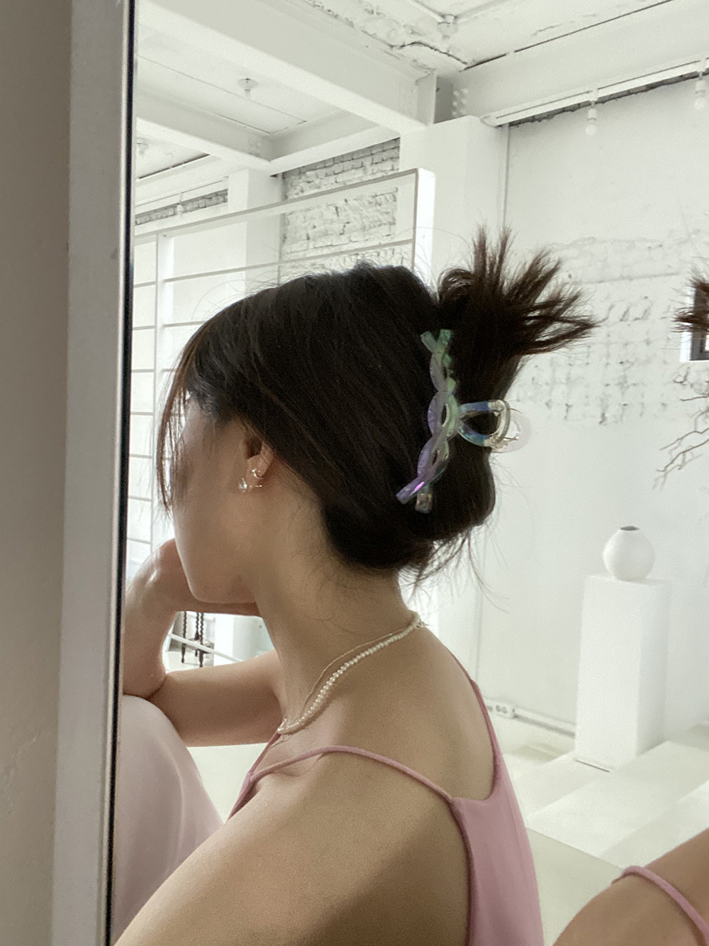 clear aurora hair-clip (2type)