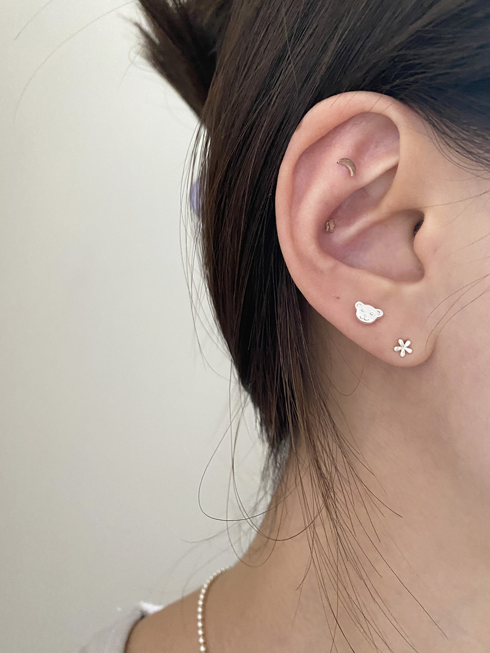 [92.5 silver] tiny flower earring9차 리오더