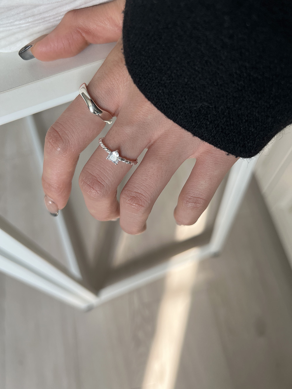 [92.5 silver] propose ring (2color)